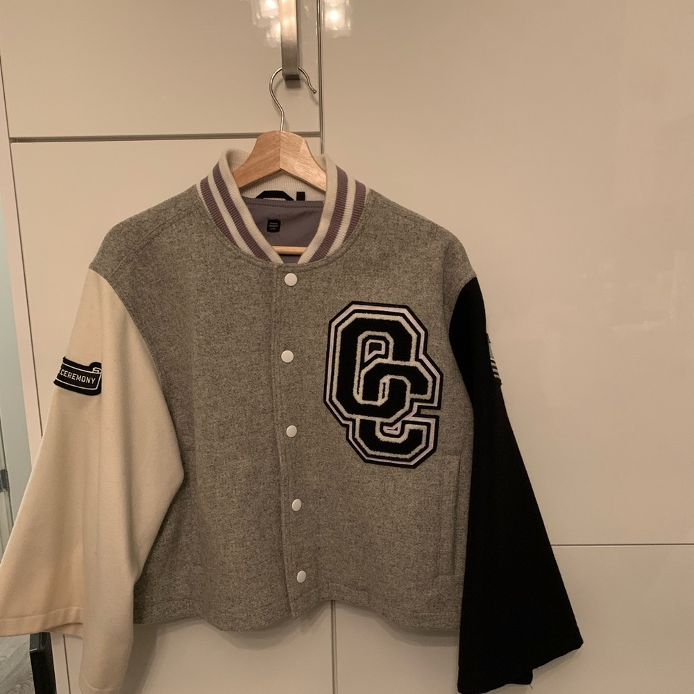 Opening Ceremony Bell Sleeve Varsity Jacket